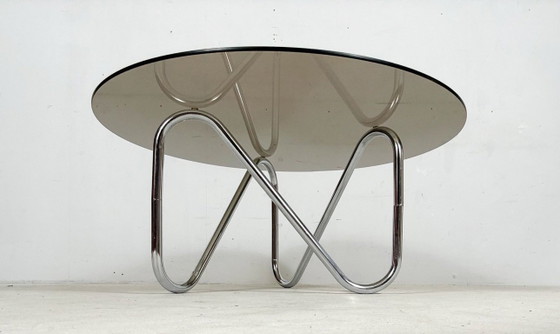 Image 1 of Französischer Stahlrohr Coffee Table/Couchtisch, der 1970er Jahre