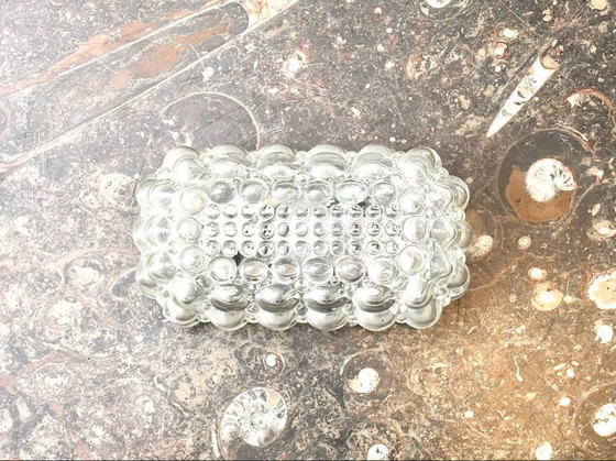 Image 1 of Set di 2 applique in vetro a bolle di Helena Tynell per Limburg, 1960