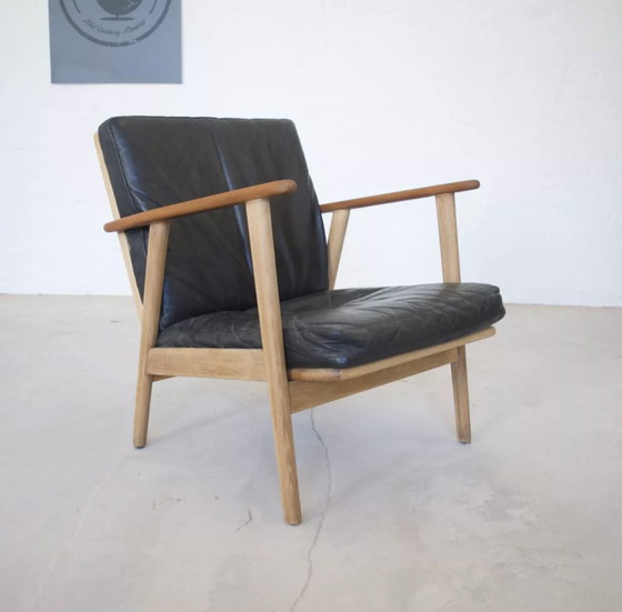 Image 1 of Danish mid-century teak & oak armchair, 1950s