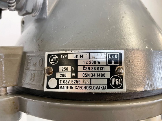 Image 1 of Lampada antideflagrante industriale in alluminio pressofuso grigio scuro, anni '60