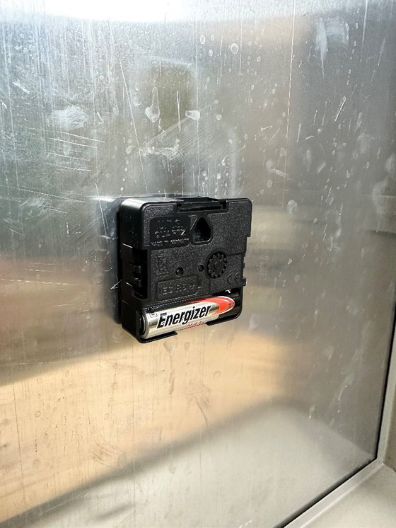 Image 1 of Large Industrial Square Double Sided Factory Wall Clock from Pragotron, 1970s