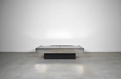 Tavolino da caffè con bar a scomparsa Willy Rizzo