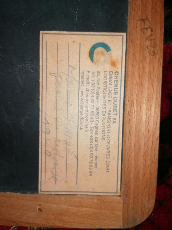 Image 1 of Original creation on slate, signed Magnelli
