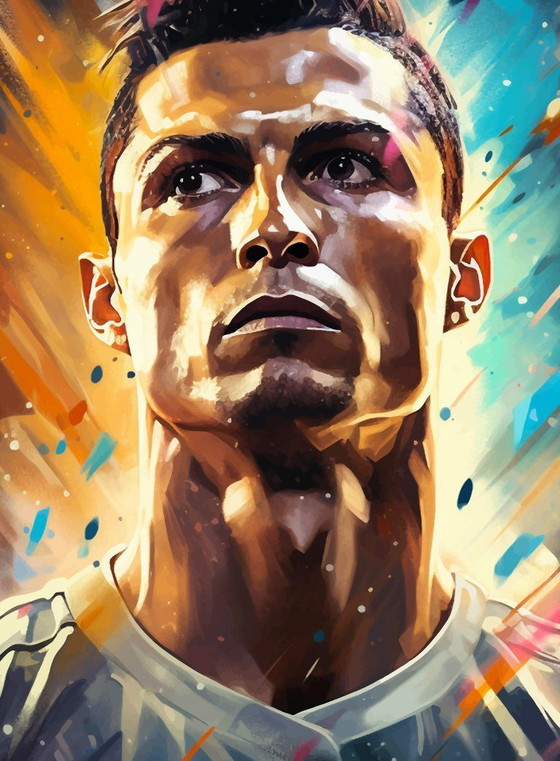 Image 1 of Alberto RICARDO - Cristiano Ronaldo 1 - Lienzo de artista
