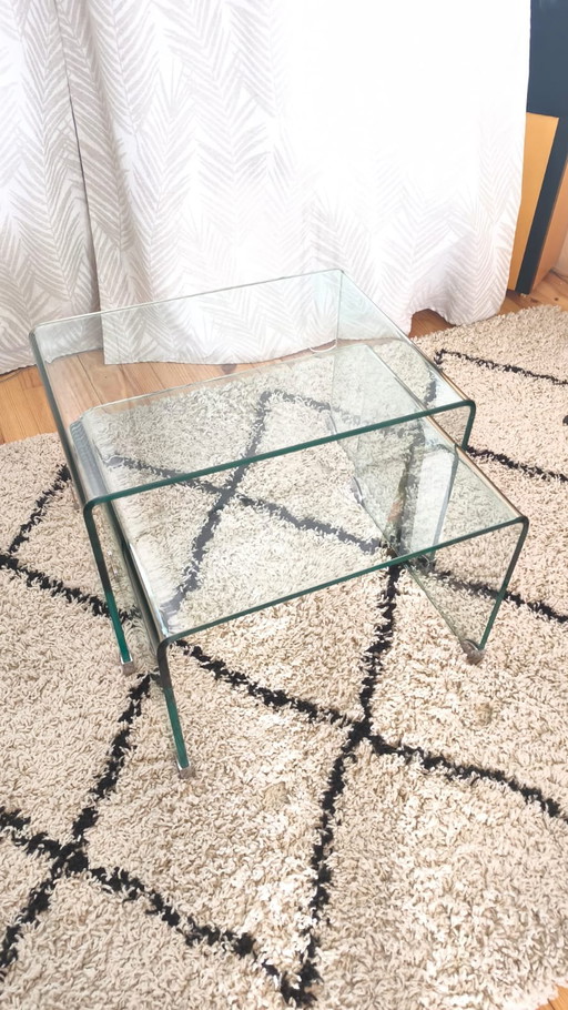 Tables basses gigognes verre trempé Joan