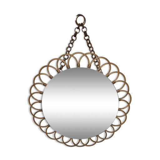 Rattan sun mirror 1970s