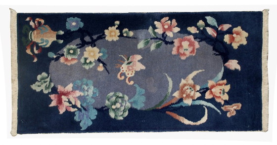 Image 1 of Tappeto cinese antico Art Déco, realizzato a mano, 61 cm x 120 cm, anni '20 - 1B530