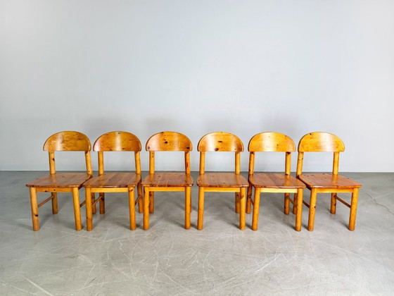 Image 1 of Set di 6 sedie Rainer Daumiller Sedia del Medioevo in pino vintage