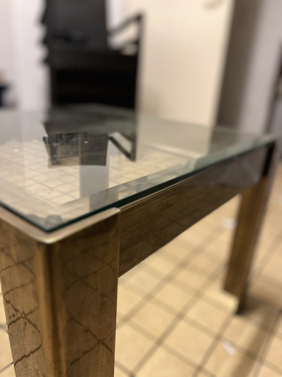 Couchtisch im Art-déco-/Hollywood-Regency-Stil / Messing & Glas – Couchtische, Brass (photo 8 of 10)