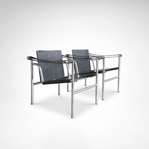 Fauteuil vintage LC1 de Le Corbusier et al. pour Cassina, lot de 3