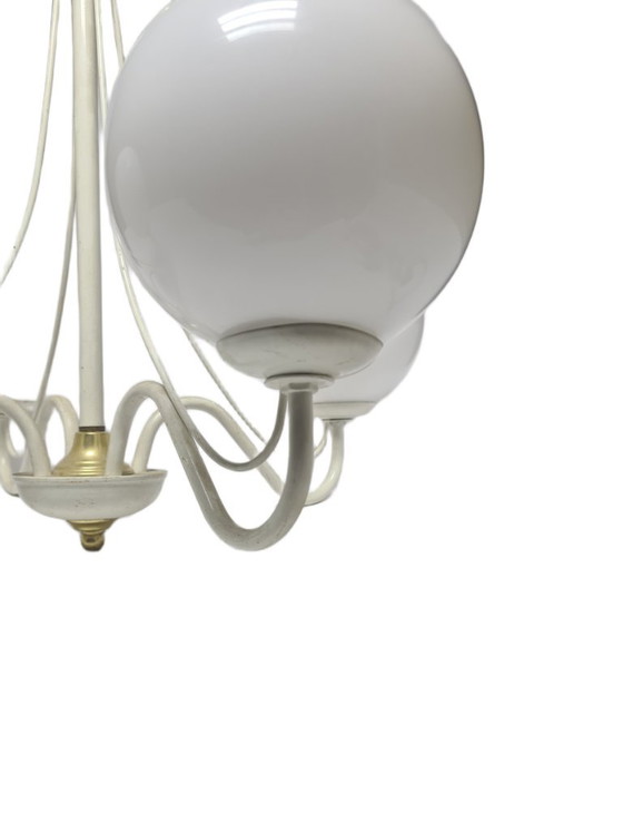 Lampadario Art Nouveau, Polonia, anni '70 – Glass, Metal (photo 5 of 9)