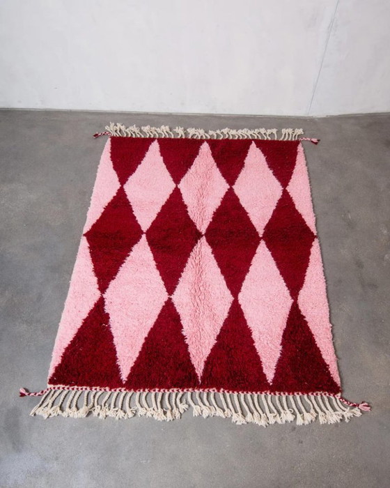 Image 1 of Off-white Moroccan rug with colorful patterns, 200cm x 250cm