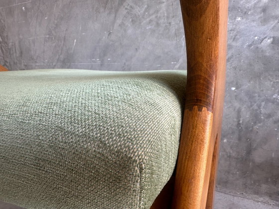 Image 1 of 6x eetkamerstoelen '50 - Nieuw gestoffeerd | Perriand stijl