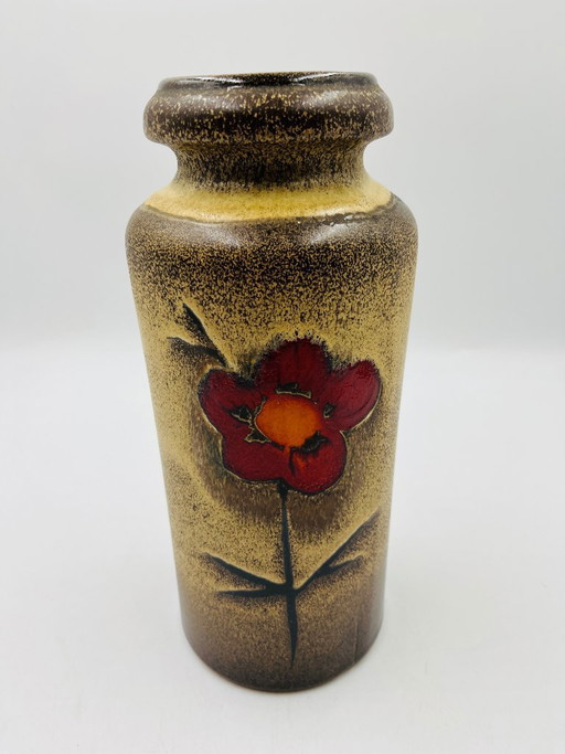 Scheurich vase, shape 517, floral decoration by Heinz Siery