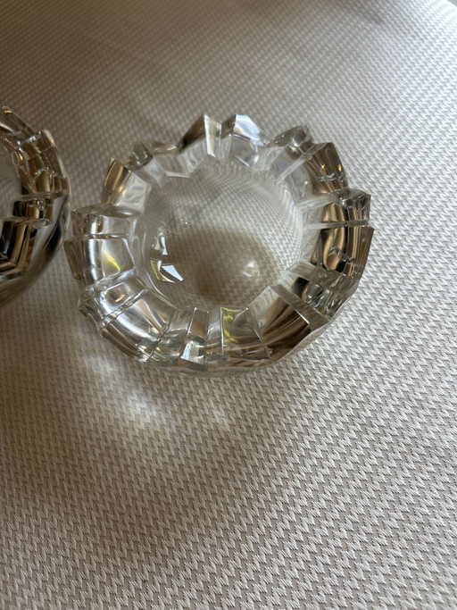 Ensemble de 2 coupes en cristal vintage Rosenthal Studio-Line « Dents de scie ».