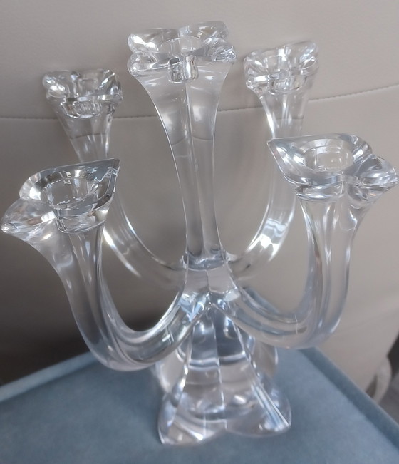 Image 1 of Bougeoir en cristal Villeroy & Boch à 5 branches, 25 cm de hauteur.