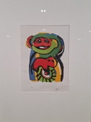 Karel Appel (CoBrA) - 'Aap' (ingelijste zeefdruk) 