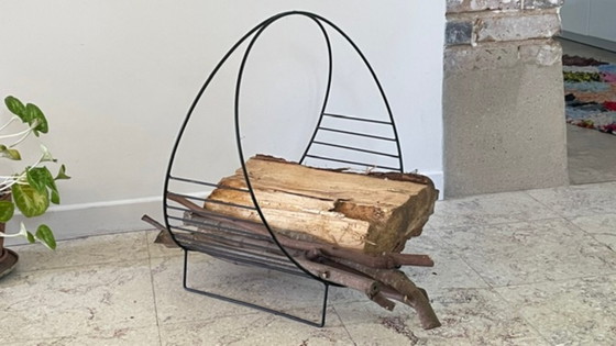 Vintage Magazine Rack Log Holder – Metal (photo 26 of 44)