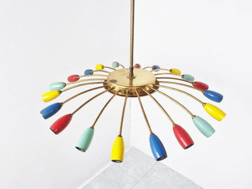 Lustre araignée vintage en laiton