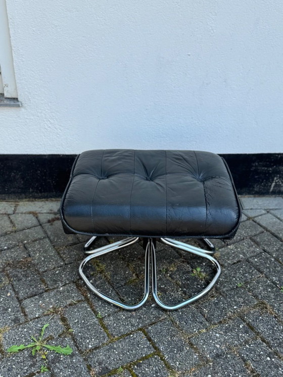 Image 1 of Unico van Denemarken Leren Voetenbank