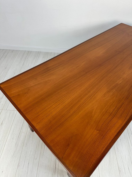 Image 1 of Rare 1960s Danish Teak Freestanding Writing Desk by Peter Løvig Nielsen – Vintage Desk with Shelves & Leather Detail