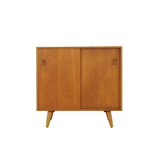 Armario de fresno con puertas correderas de Hjørnebo, Danés, años 60