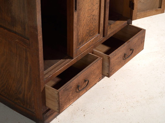 Antiker japanischer Mizuya Dansu aus Keyaki-Holz – Japan, circa 1930 – Sideboard, Brass (photo 25 of 40)