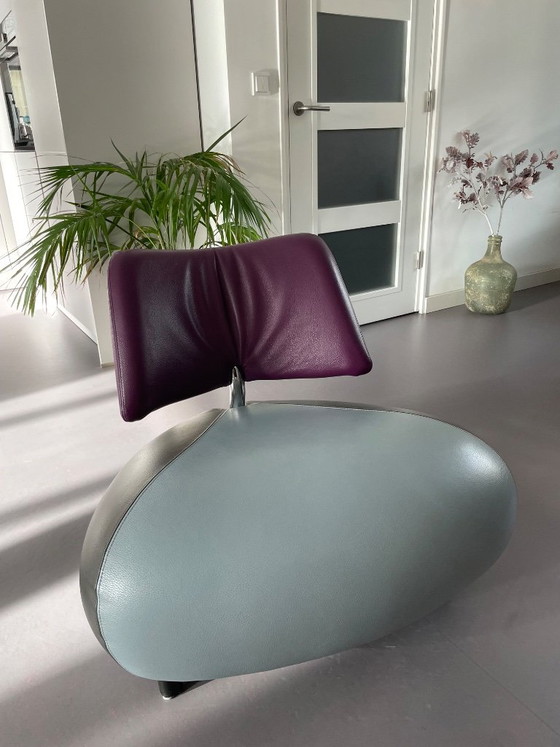 Sillón Leolux Pallone (Pa), Sillones, Cuero, Púrpura, Modern (foto 4 de 5)