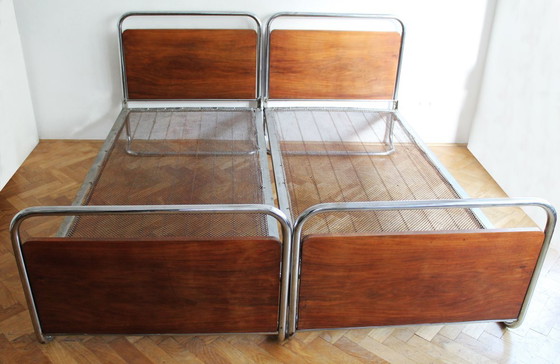 Image 1 of Pair of 1930s Modernist beds