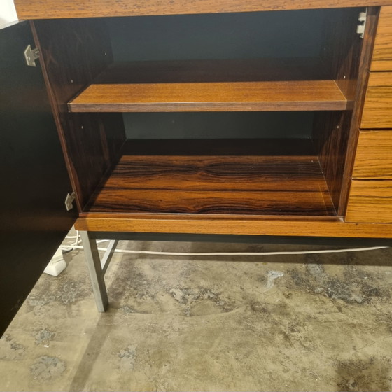 Fristho Dressoir Palissander, Zwart En Chroom, Model BDR-250, 1960 – Chrome, Metal, Vintage (photo 9 of 14)
