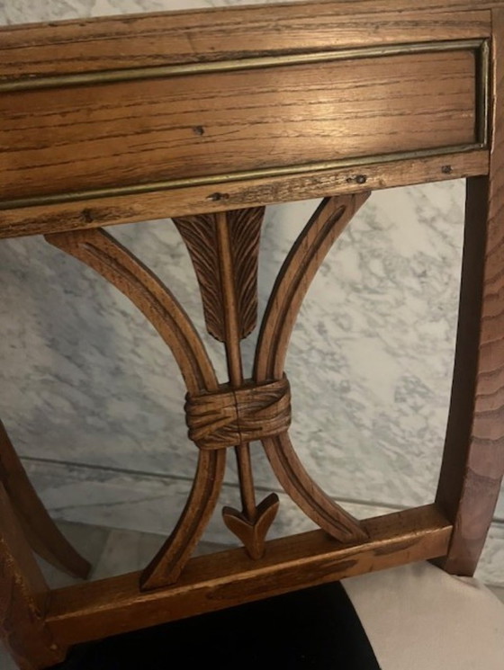 Image 1 of 2 antique ear of corn dining chairs