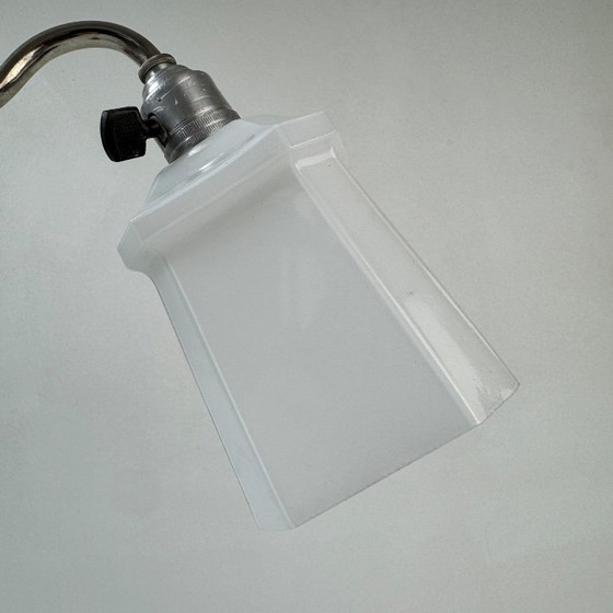 Vintage « PRATIC » Bureaulamp, Tafellampen, Metaal, Wit (foto 6 van 14)