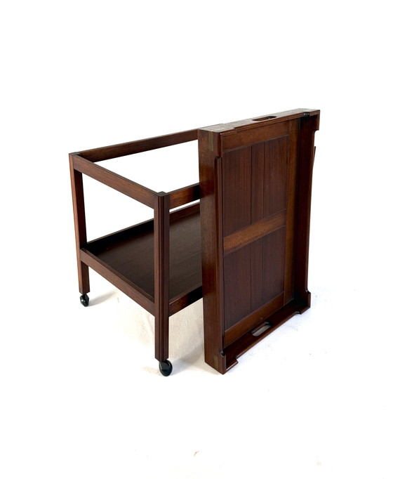 Image 1 of Carrello vintage danese in teak e ottone, anni '60
