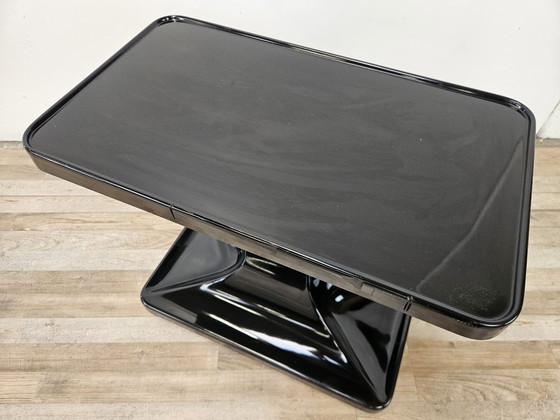 Space Age bijzettafel in zwart plastic met wielen, 1970, Kunststof, Klassiek (foto 5 van 9)
