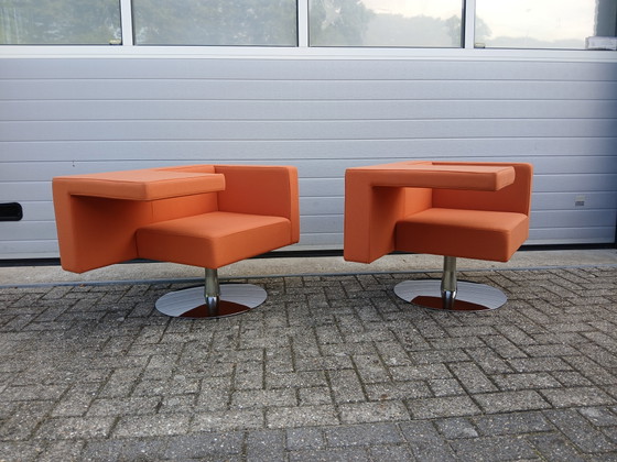 2 fauteuils pivotants Offecct Solitaire - Alfredo Häberli – Chaises pivotantes, Textile, Metal (photo 8 of 13)