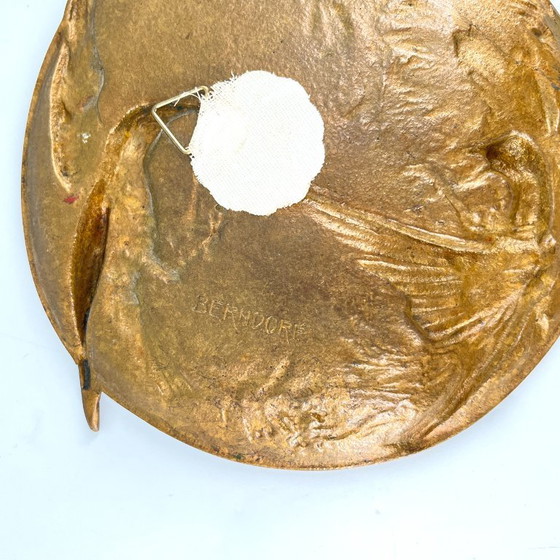 Cuenco en relieve Berndorf Art Nouveau con pájaros, hacia 1900 – Metal (photo 4 of 5)