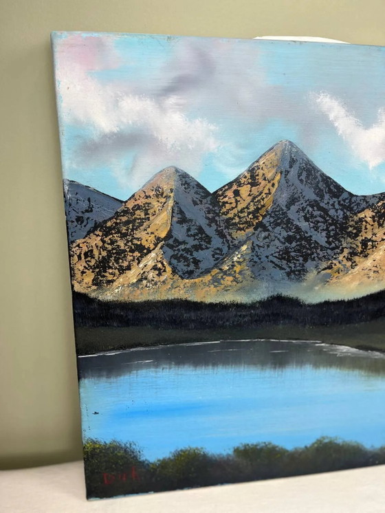 Olio su tela Paesaggio di montagna – Dipinti e disegni, Canvas (photo 4 of 15)