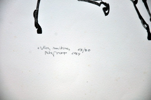 Rik Poot "4 riders" Litho
