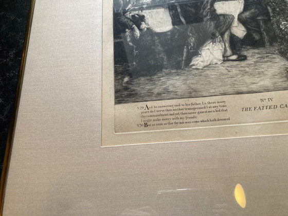 Image 1 of Tissot 1881 4 Etchings ‘The Prodigal Son’