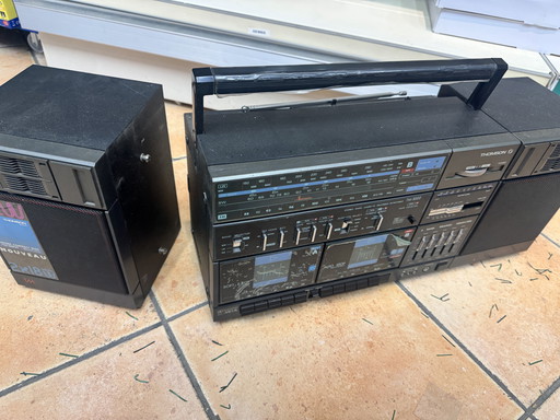 Chaîne stéréo portable maxi Thomson des années 90