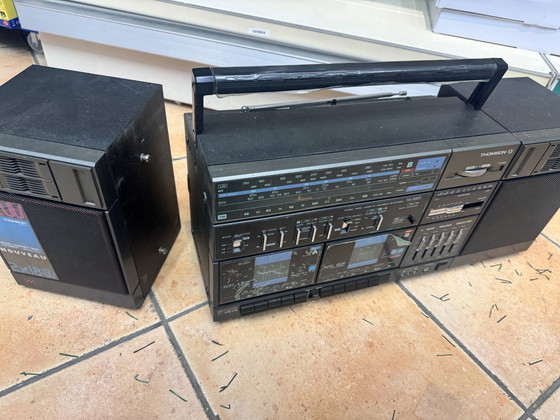 Image 1 of Chaîne stéréo portable maxi Thomson des années 90