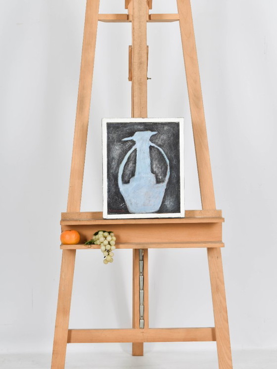 Image 1 of Helen Nieuwendijk (1946) - Krug mit zwei Ohren - 2001 - Acryl auf Marouflé - 33 x 27 cm