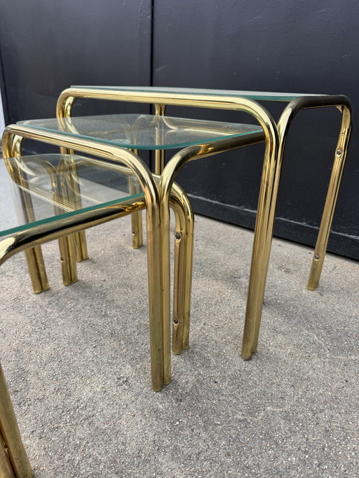1970s Gold Nesting Tables