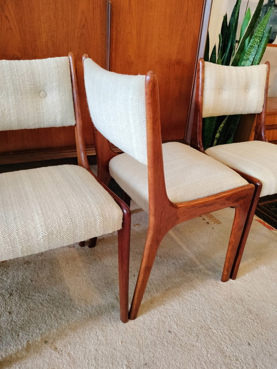 Image 1 of Vintage set of 6 teak Danish dining chairs