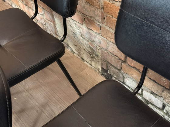Satelliet Gerlin - Black Tufted - Set of 6 | Skai, Dining chairs, Metal, Vintage (photo 13 of 14)