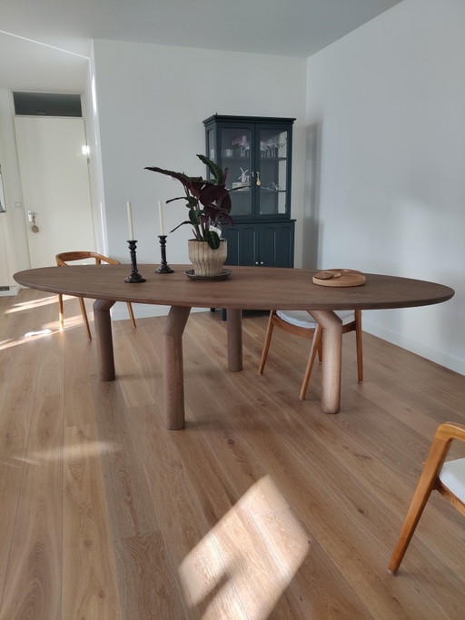 Wooden Oval Table Dykk 280 x 120, As New