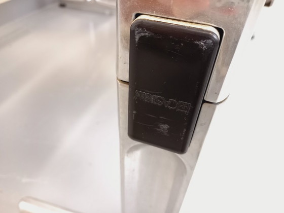 Image 1 of Suite Of 4 Benches Giancarlo Piretti For Castelli Vintage In Wood And Aluminum From The 70s