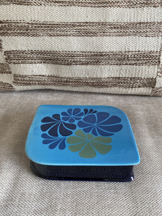 Image 1 of Caja con tapa de cerámica del perfume Tosca años 60 y 70.