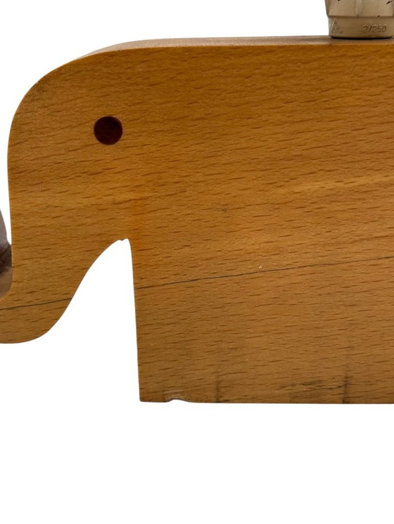 Image 1 of Mid century Modern wood elephant table lamp, Italy circa 1960s