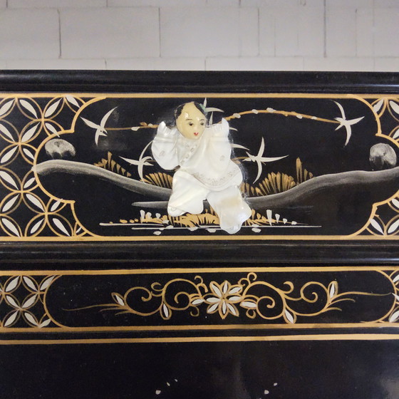 Image 1 of Vetrinetta cinese d'epoca / vetrinetta asiatica / cineseria / vetrinetta orientale / vetrinetta / vetrinetta bohémien